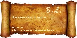 Borovszky Laura névjegykártya